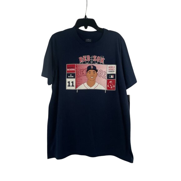 Genuine Merchandise Boston Red Sox Rafael Devers MLB T-Shirt L Cotton Navy - Picture 1 of 6